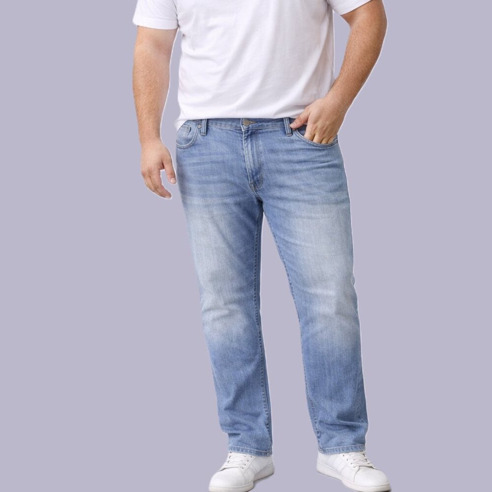 Ben Sherman Men's Slim Fit Leeds Wash Stretch Blue Jeans-42x32 NWT